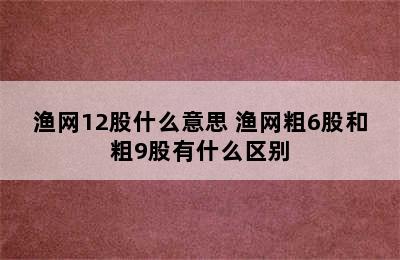 渔网12股什么意思 渔网粗6股和粗9股有什么区别